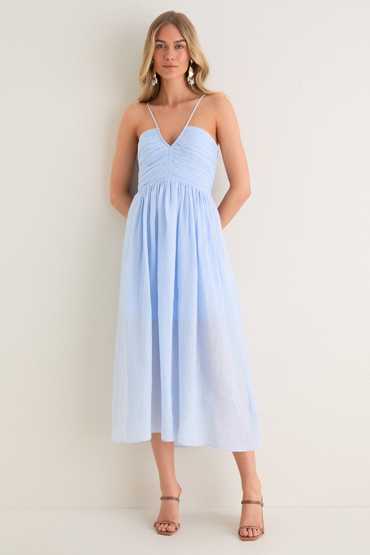 Sky Blue Rumi Midi Dress