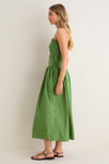 Green Tie Midi Dress