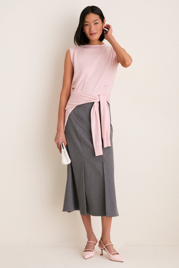 Charcoal Heather Mona Maxi Skirt