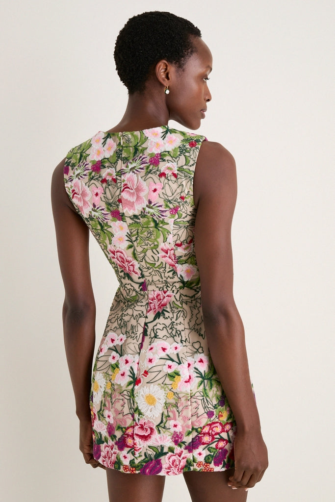 Multi Floral Mesh Flora Mini Dress | ELLIATT