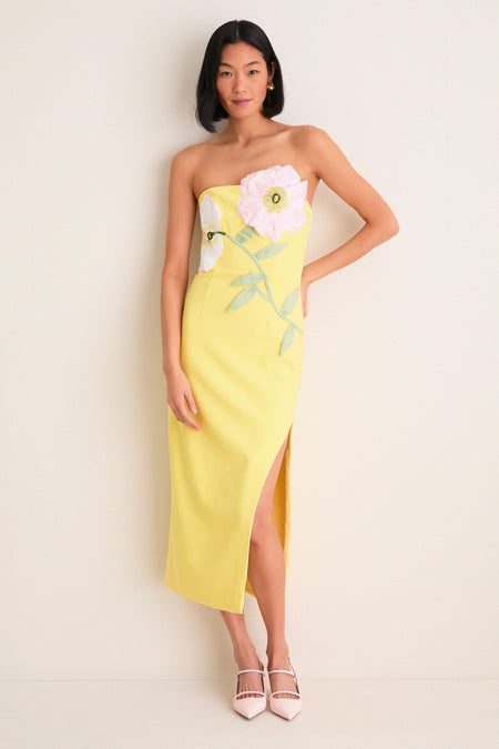 Yellow Hope Midi Dress