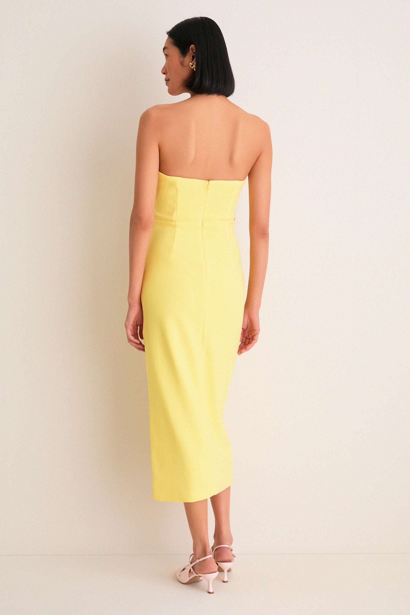 Yellow Hope Midi Dress