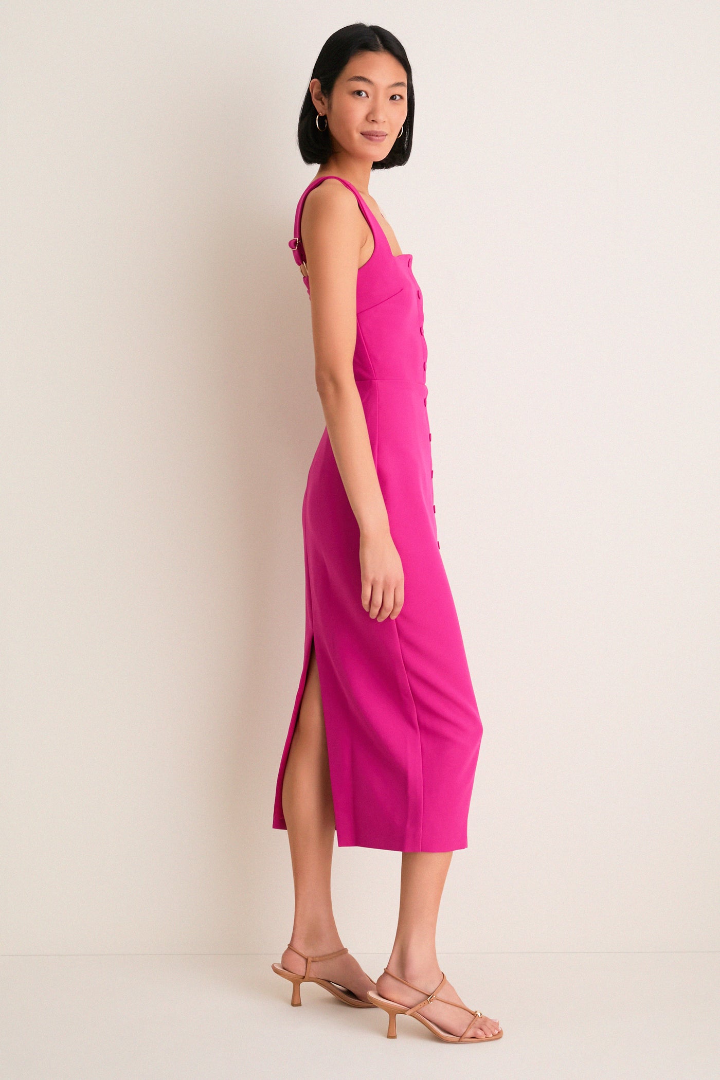 Magenta Pink Elva Midi Dress | ELLIATT Magenta Pink Elva Midi Dress | ELLIATT