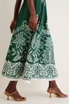 Miranda Dark Green Belt Buckles Maxi Dress