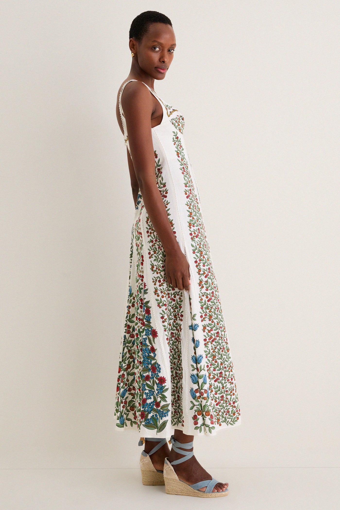Fruit Beauty Off-White Maxi Dress