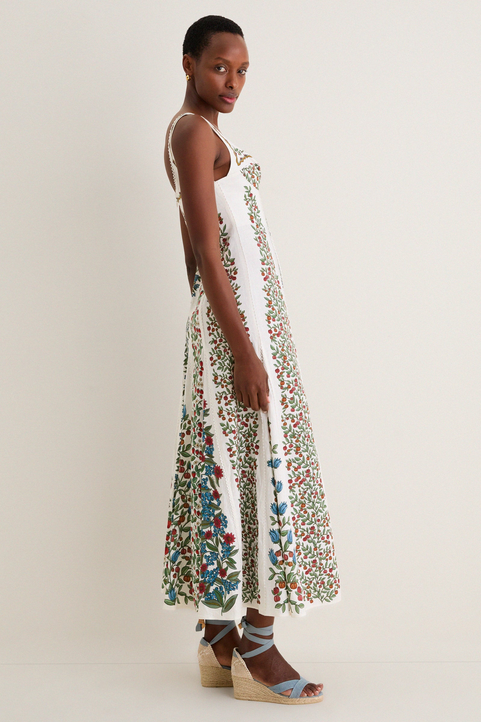 Fruit Beauty Off-White Maxi Dress