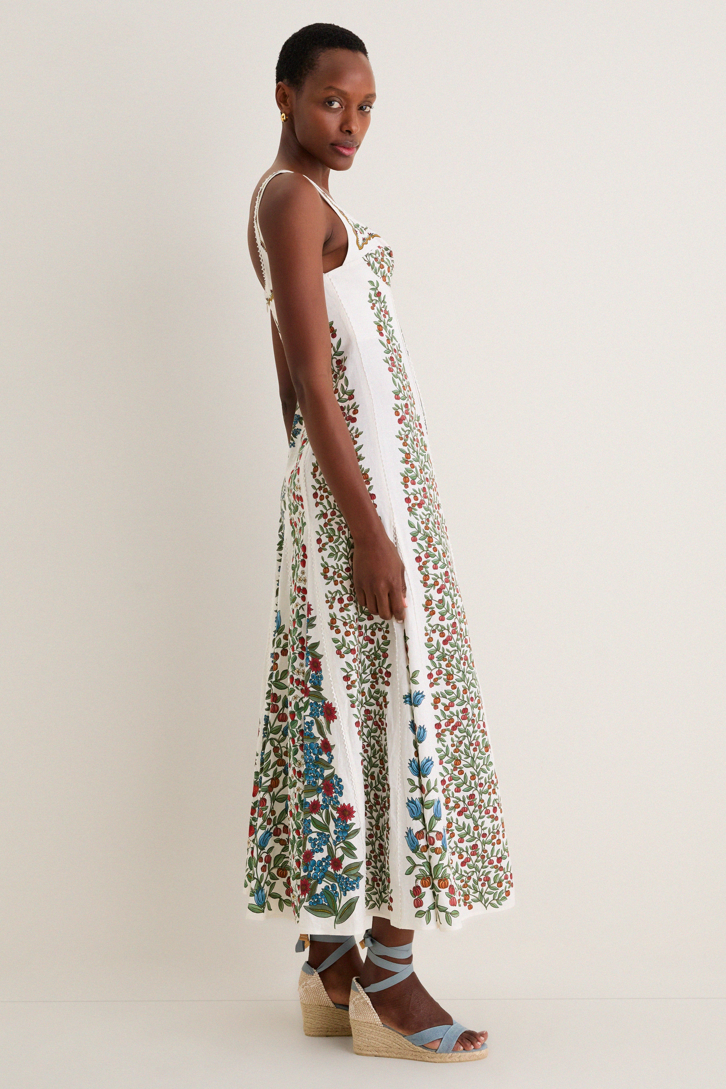 Fruit Beauty Off-White Maxi Dress