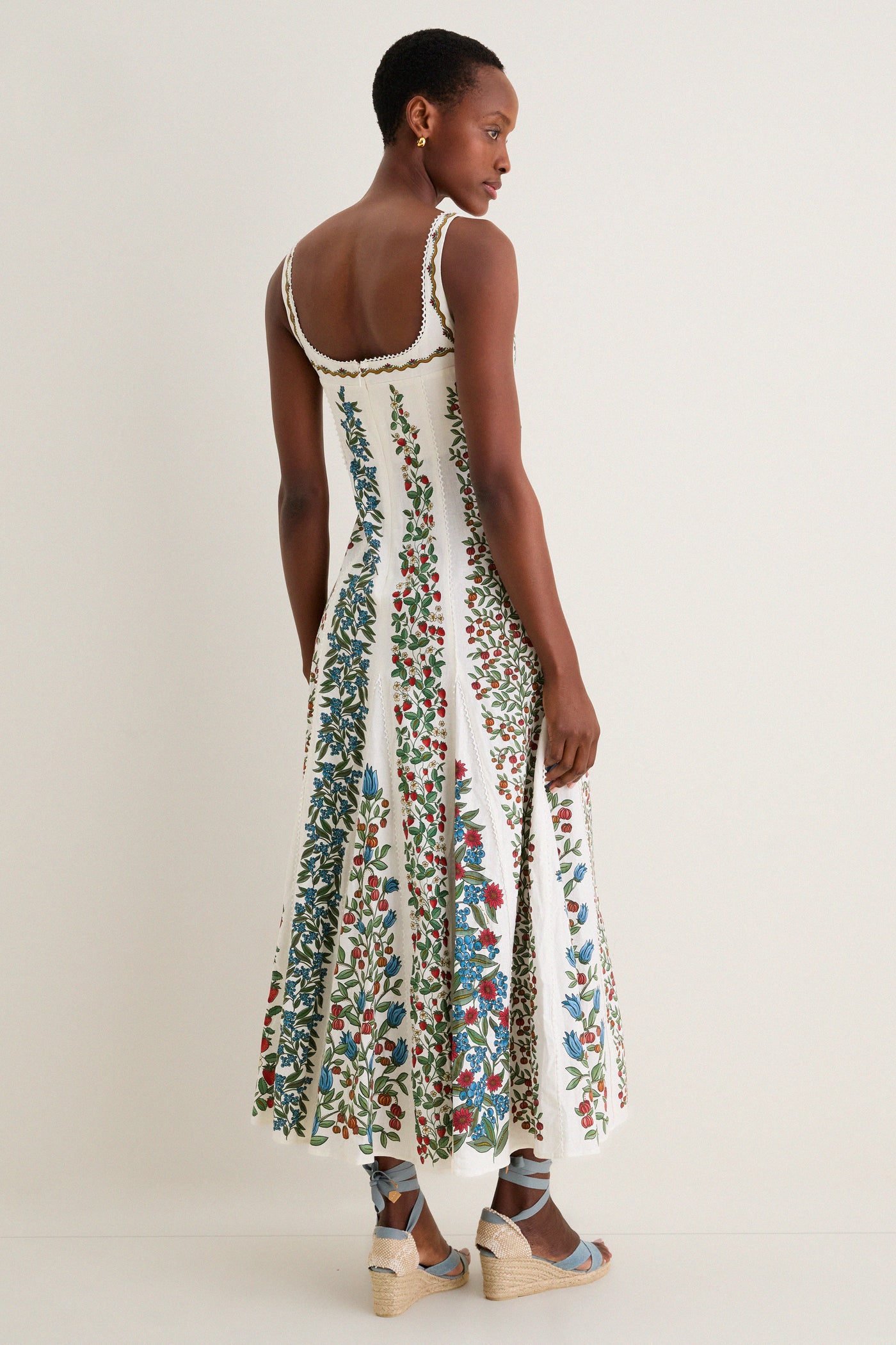 Fruit Beauty Off-White Maxi Dress