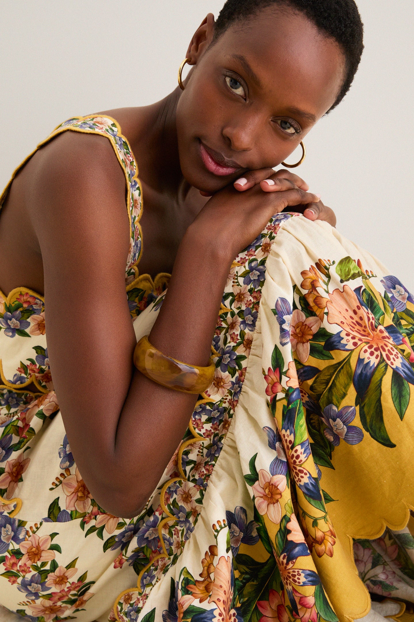 Hilo Stripes Sand Midi Dress