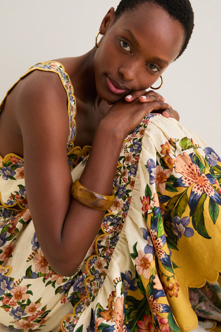 Hilo Stripes Sand Midi Dress