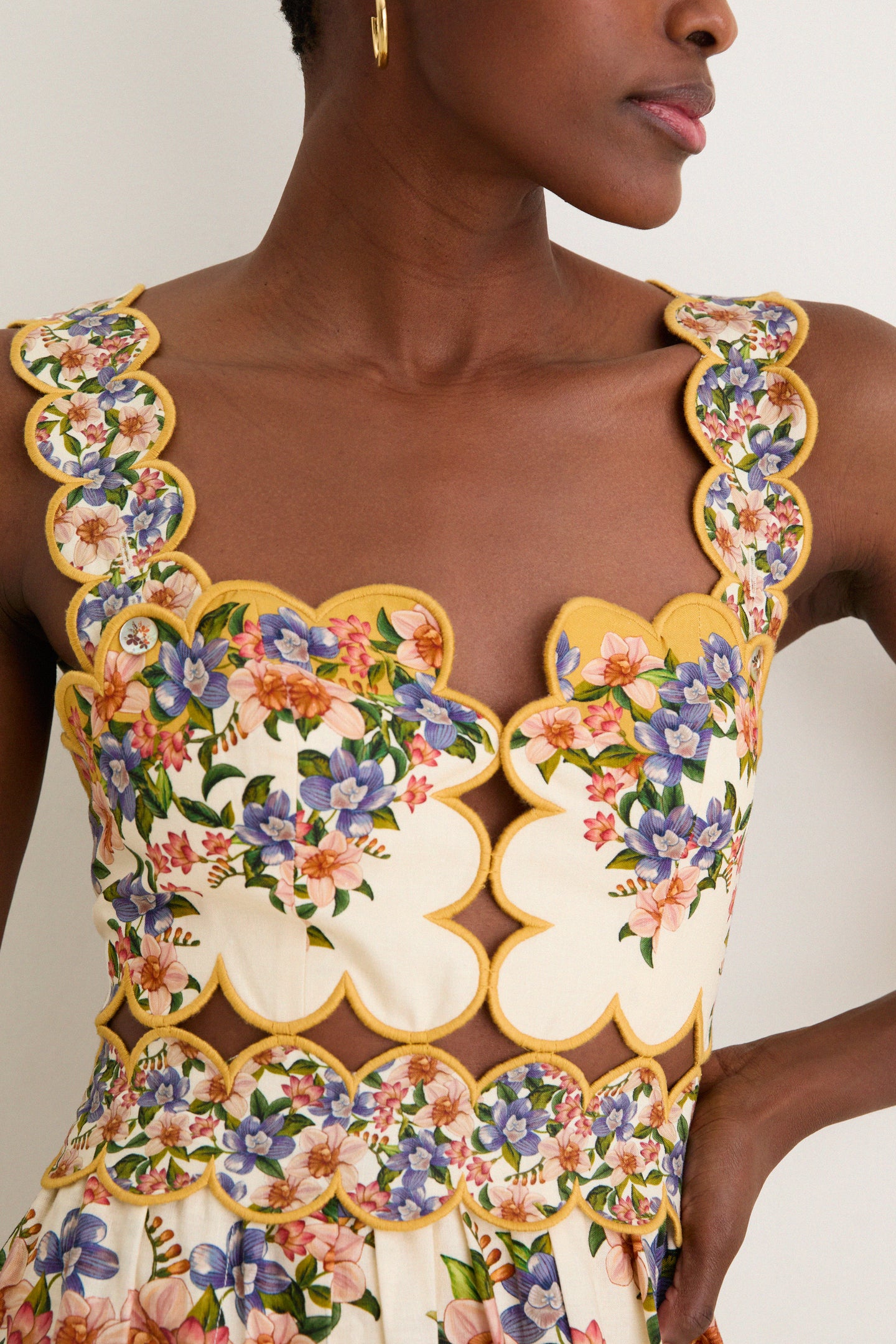 Hilo Stripes Sand Midi Dress