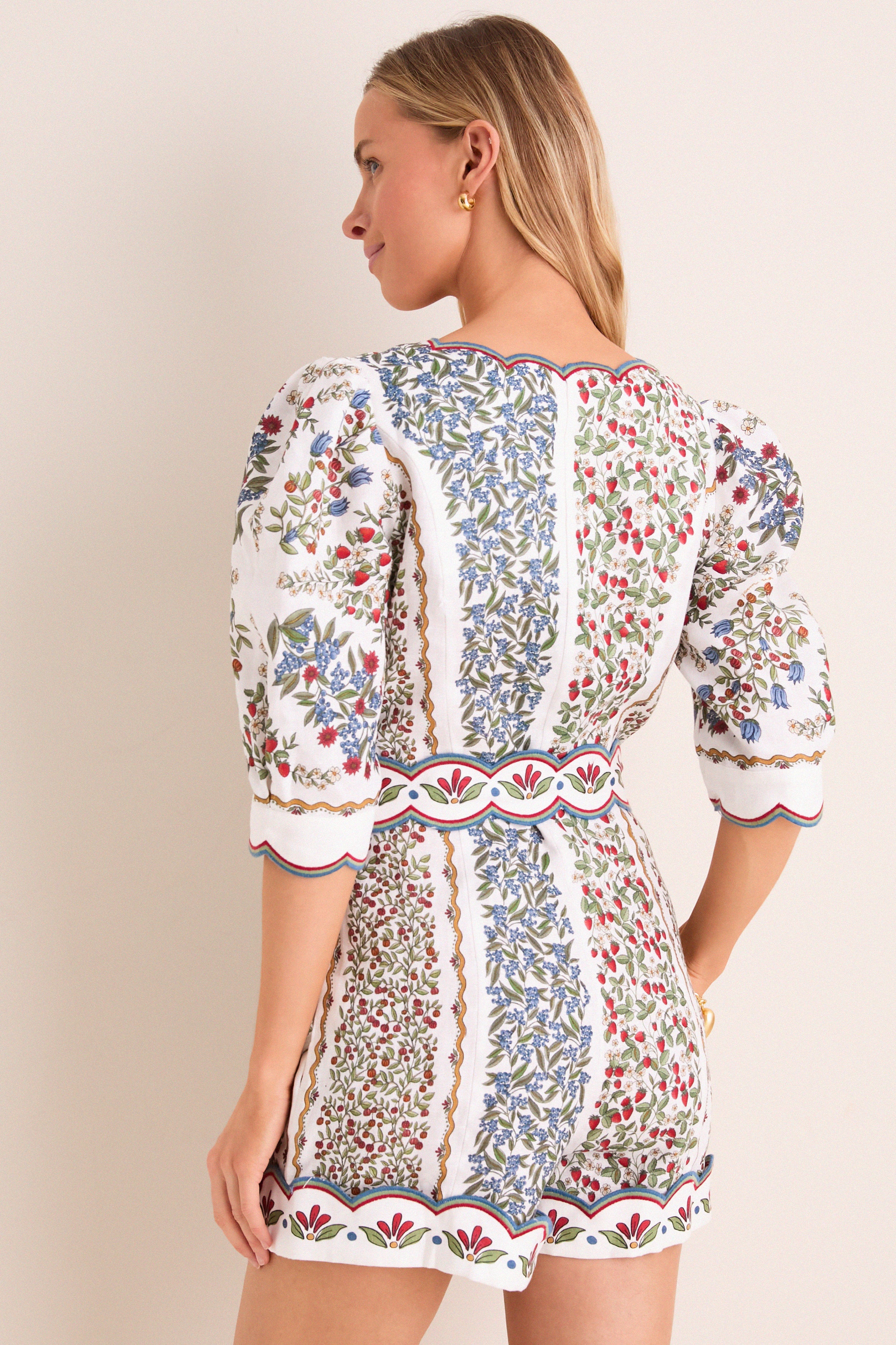 Fruit Beauty Off-White Romper