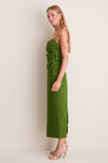 Green Monstera Leaf Maxi Dress