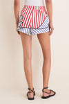 Navy Stripes Off-White Shorts