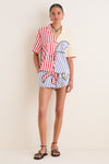 Navy Stripes Off-White Shorts