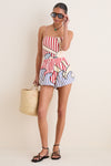 Navy Stripes Off-White Shorts