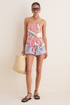Navy Striped Off-White One Piece