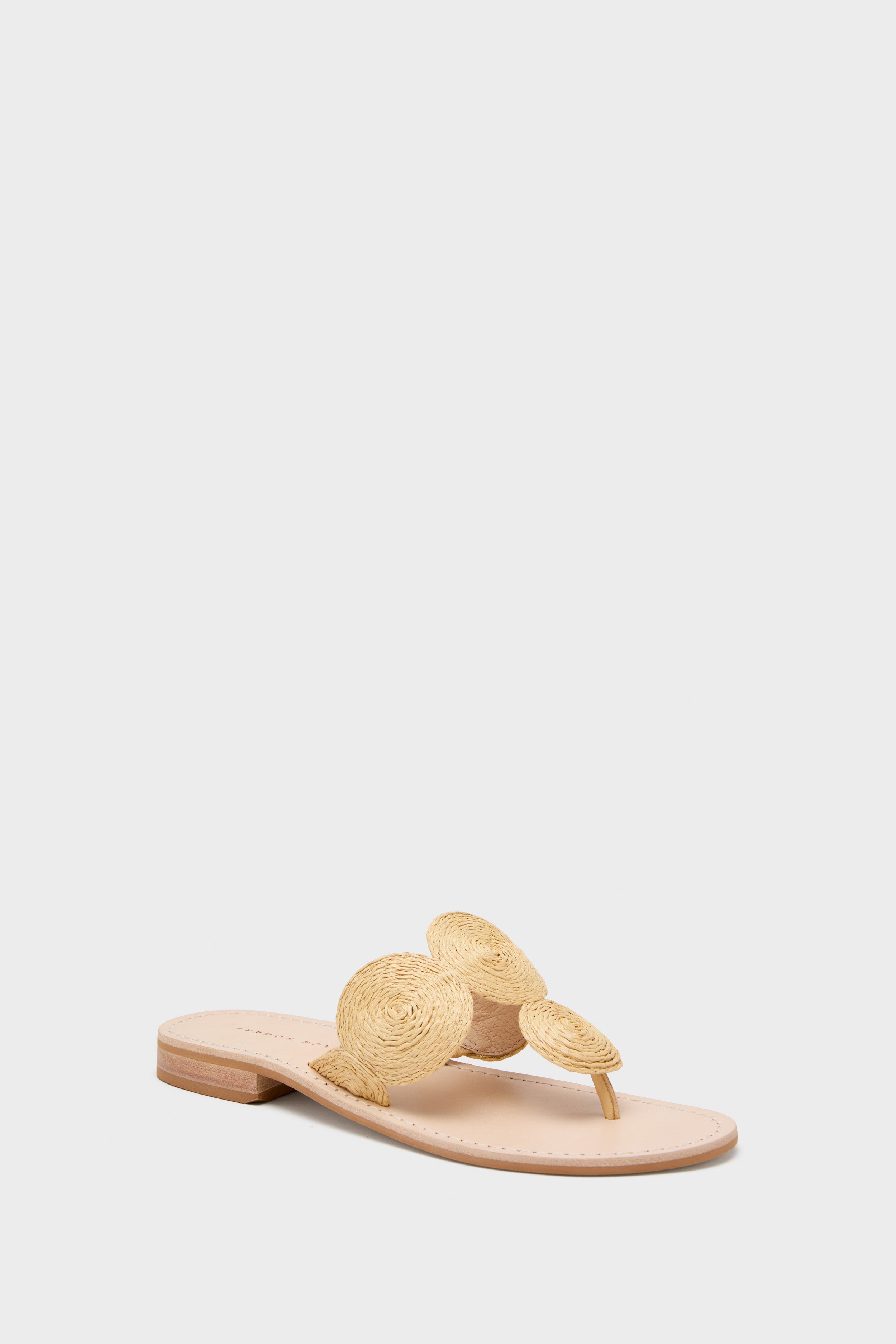 Natural Margo Flat Raffia Sandals | Jack Rogers