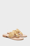 Natural Margo Flat Raffia Sandals