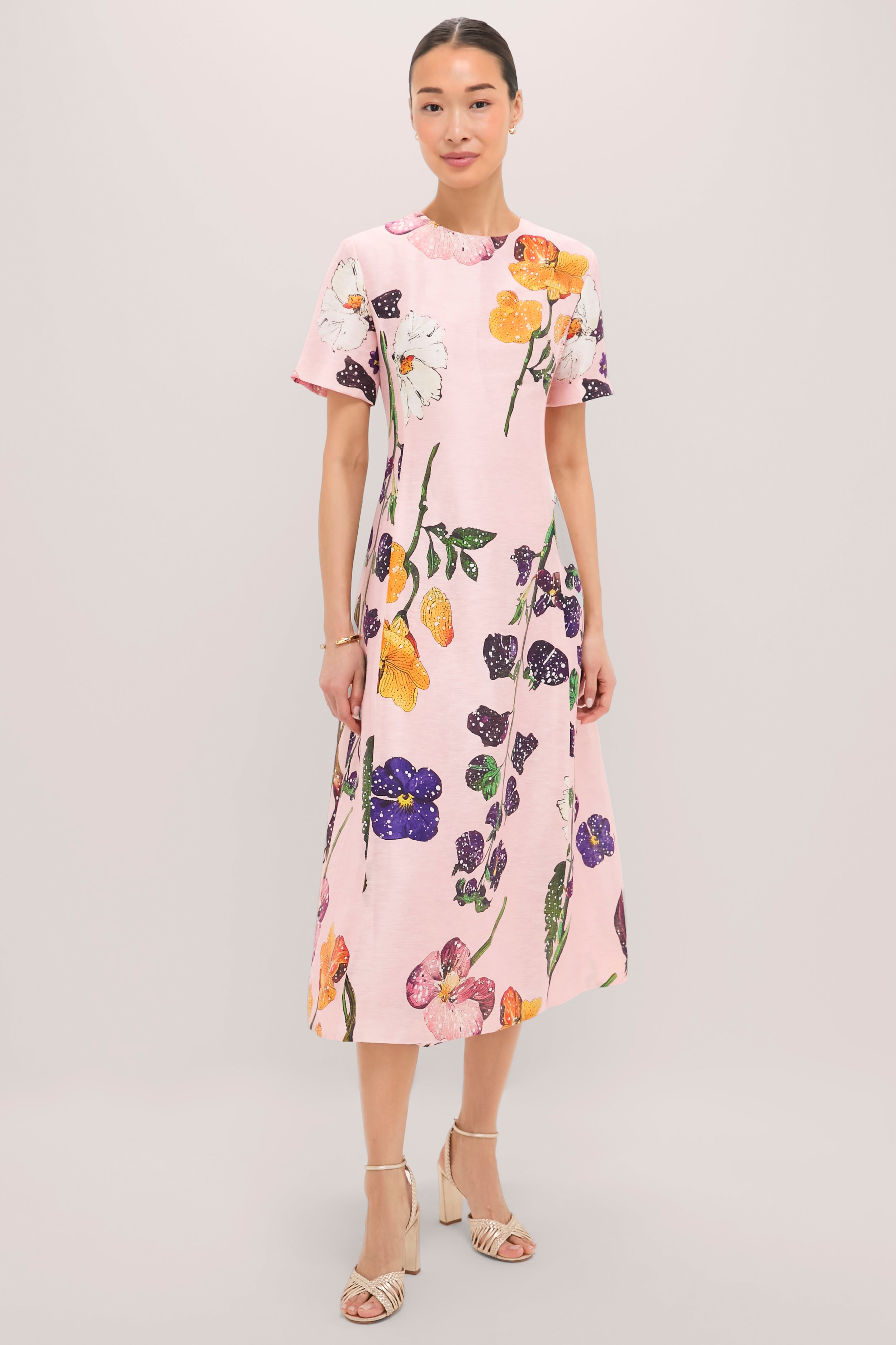 リンライ　桃李 Wildbloom Caroline Midi Dress | Leo Lin