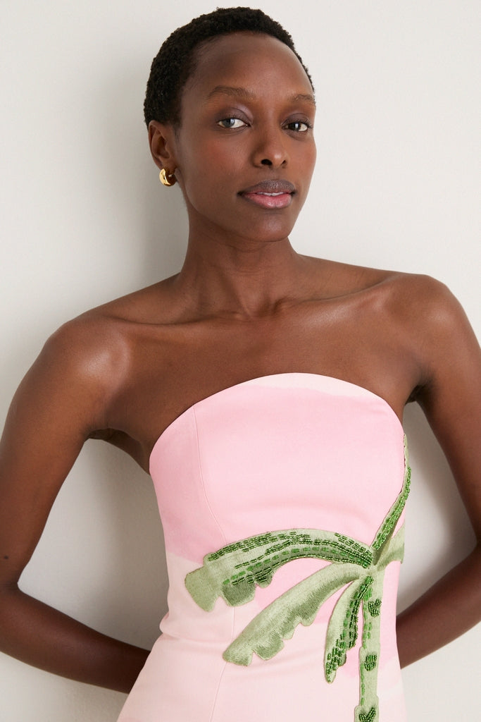 Riveria Print Ava Bustier Maxi Dress | Leo Lin