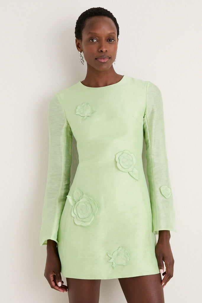 Juniper Green Suzanne Applique Mini Dress | Leo Lin Juniper Green Suzanne Applique Mini Dress | Leo Lin