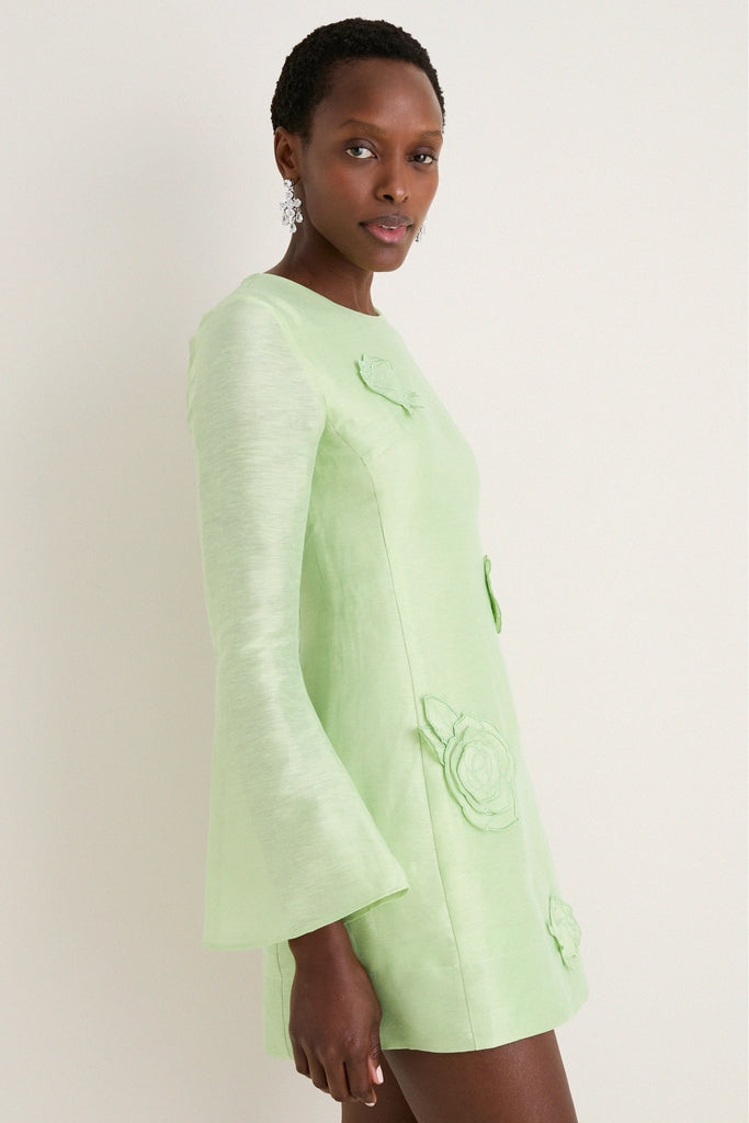 Juniper Green Suzanne Applique Mini Dress | Leo Lin