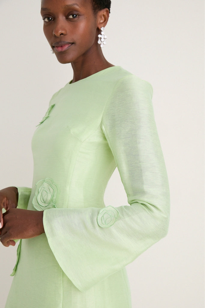 Juniper Green Suzanne Applique Mini Dress | Leo Lin