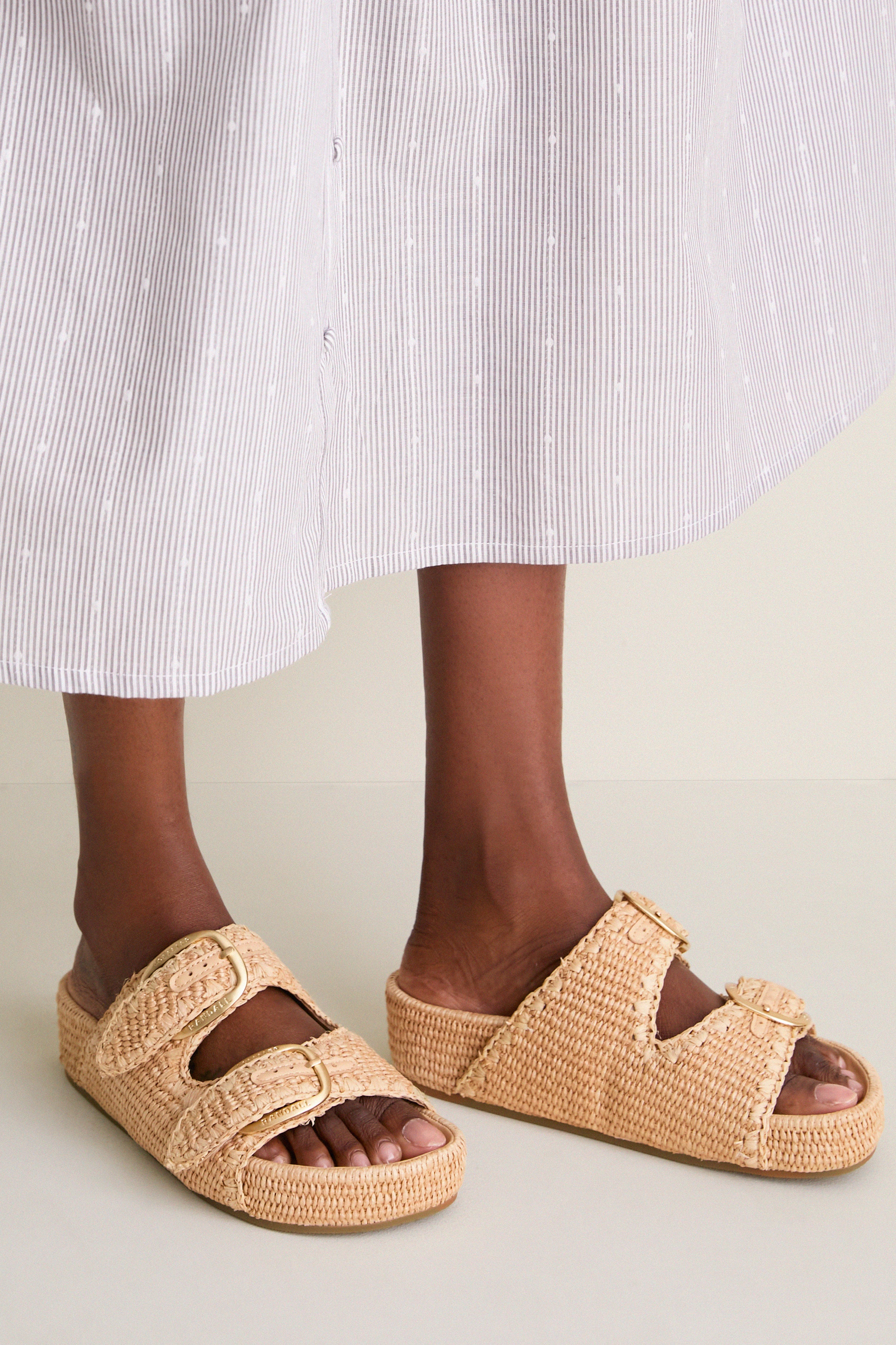 Natural Chunky Woven Nico Sandals | Loeffler Randall