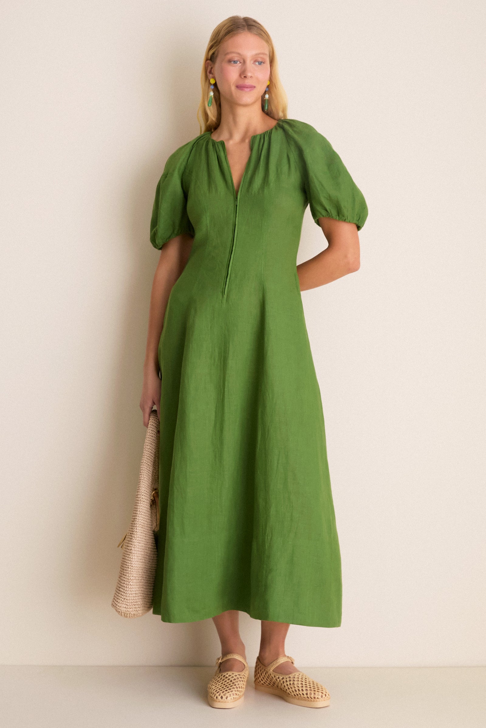 Natural Crochet Raffia Rita Flats