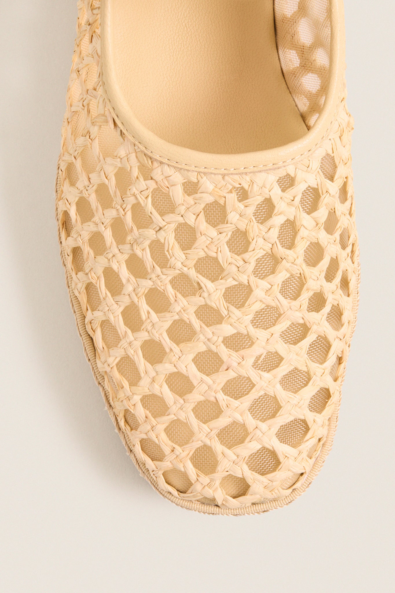 Natural Crochet Raffia Rita Flats