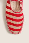 Red Caramel Rugby Stripe Clover Flats