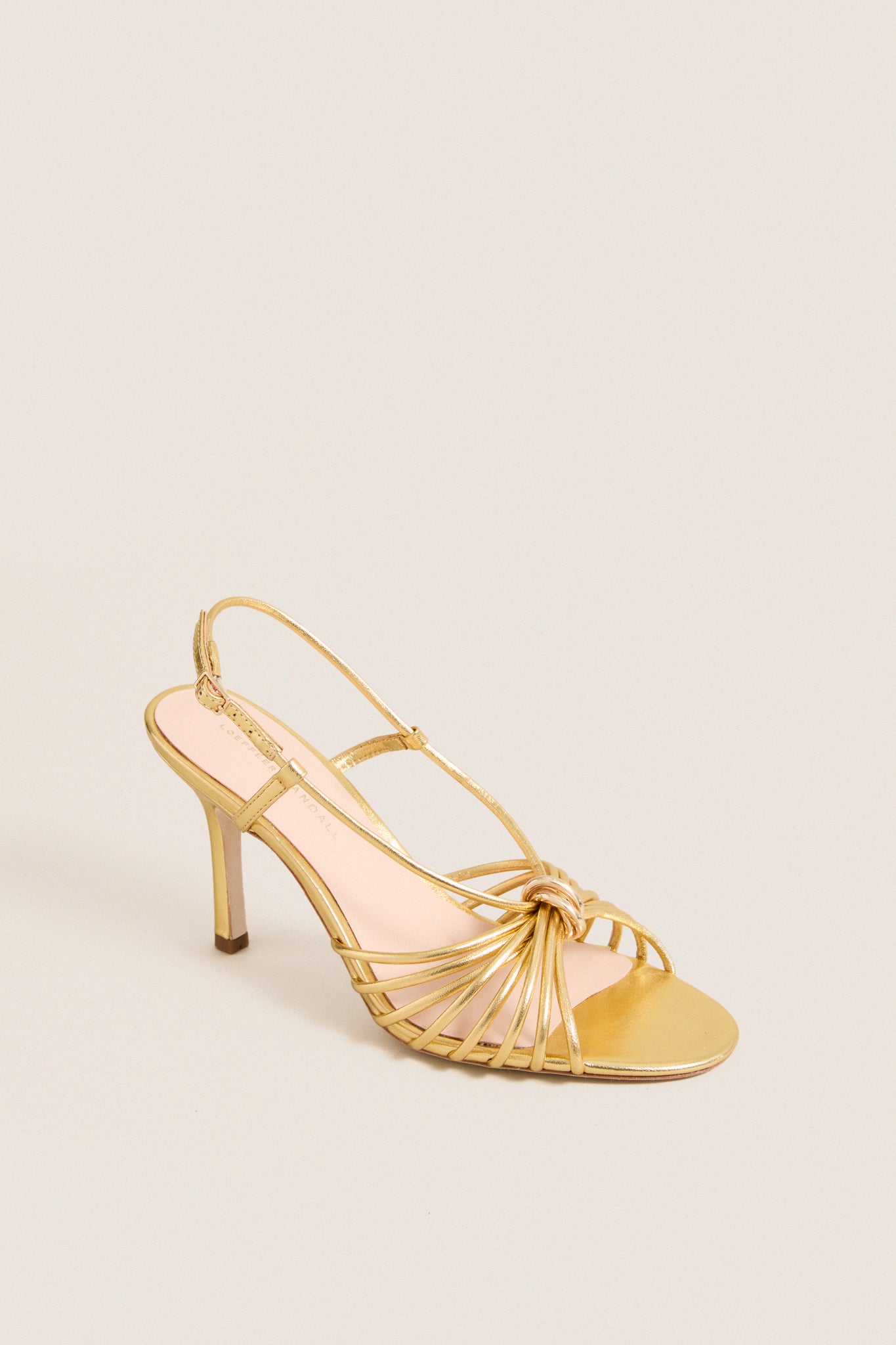 Gold Metallic Nappa Mareka Heels