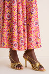 Gold Metallic Nappa Mareka Heels
