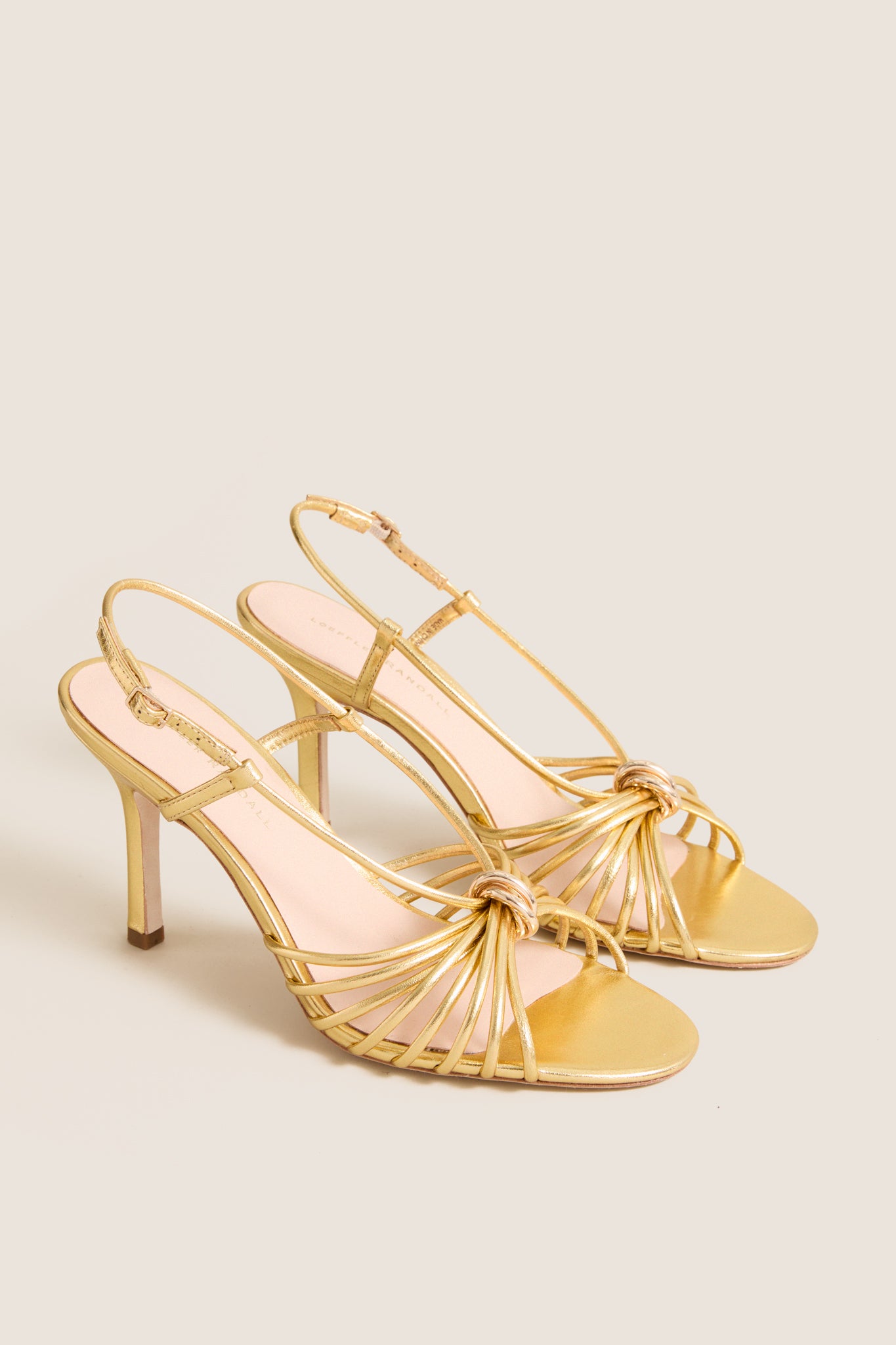 Gold Metallic Nappa Mareka Heels