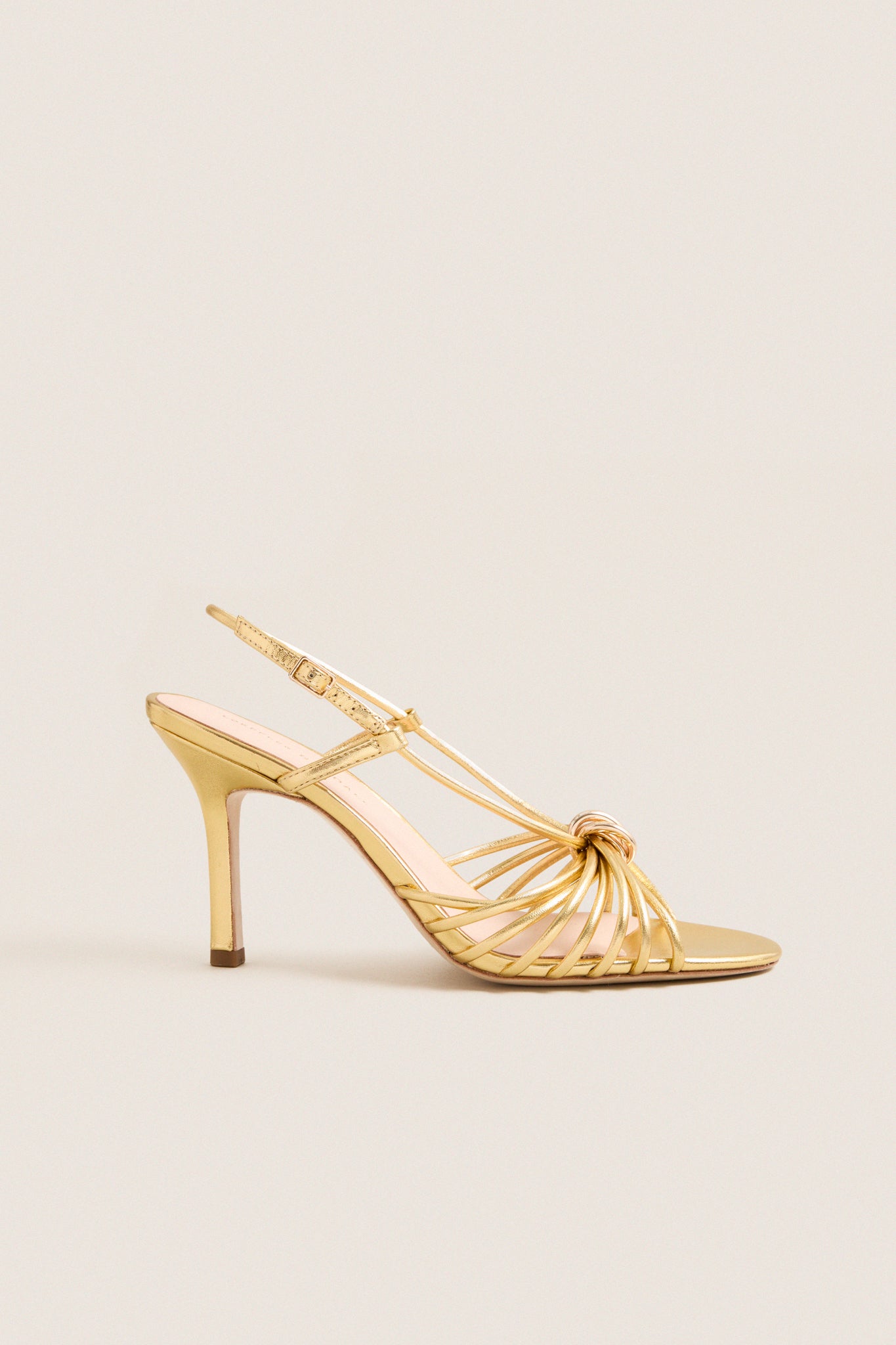 Gold Metallic Nappa Mareka Heels