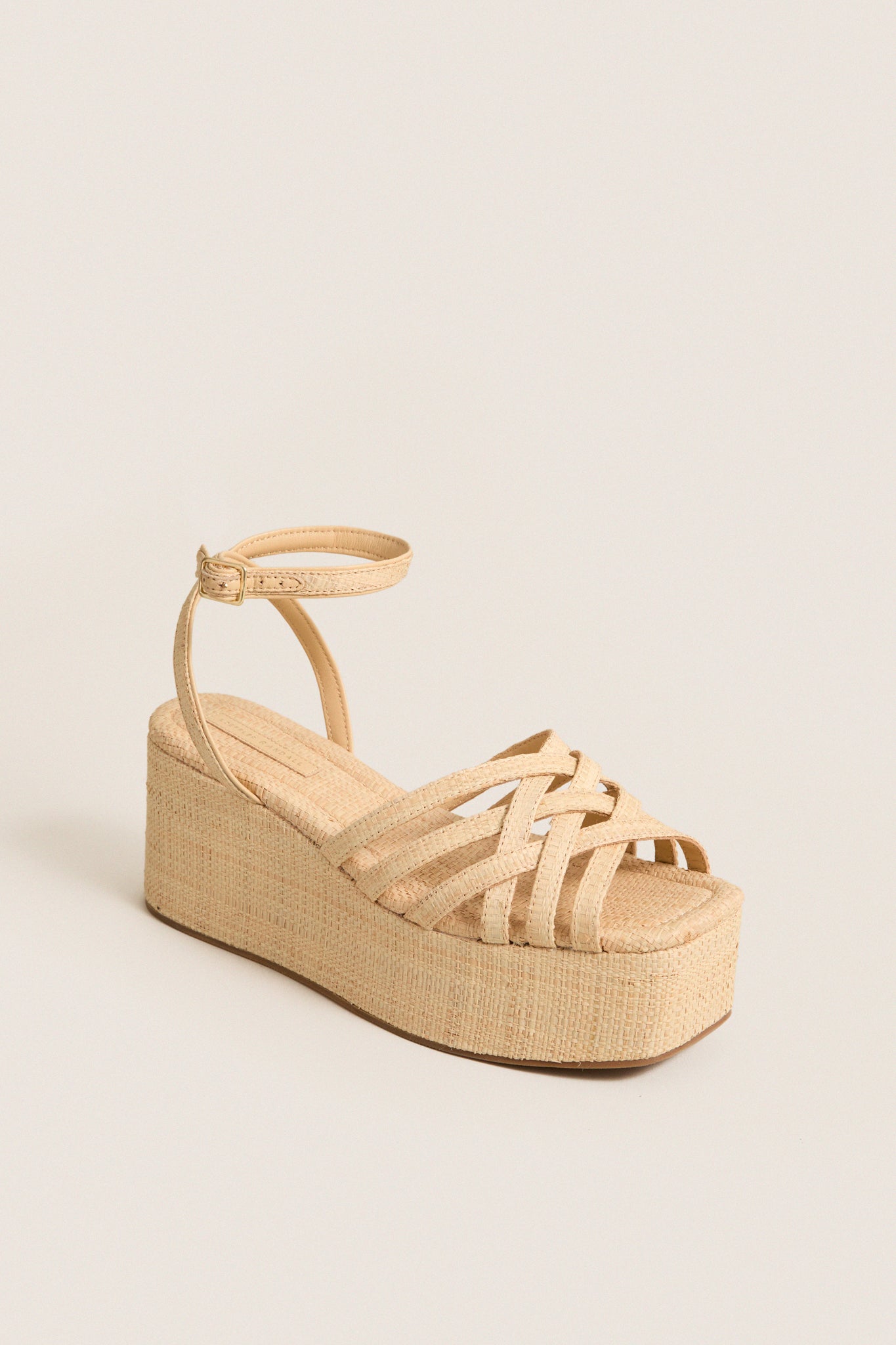 Natural Raffia Channing Platforms | Loeffler Randall