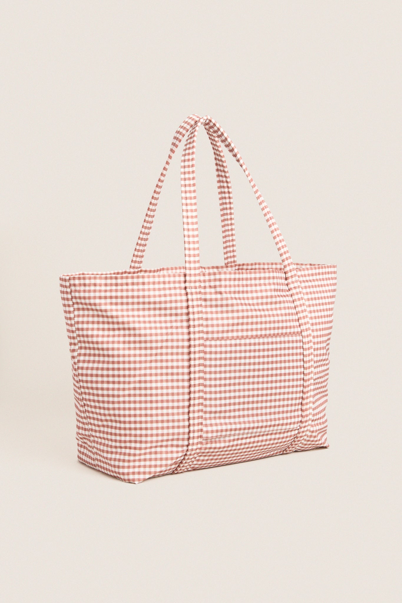 Brown Gingham Dina Tote