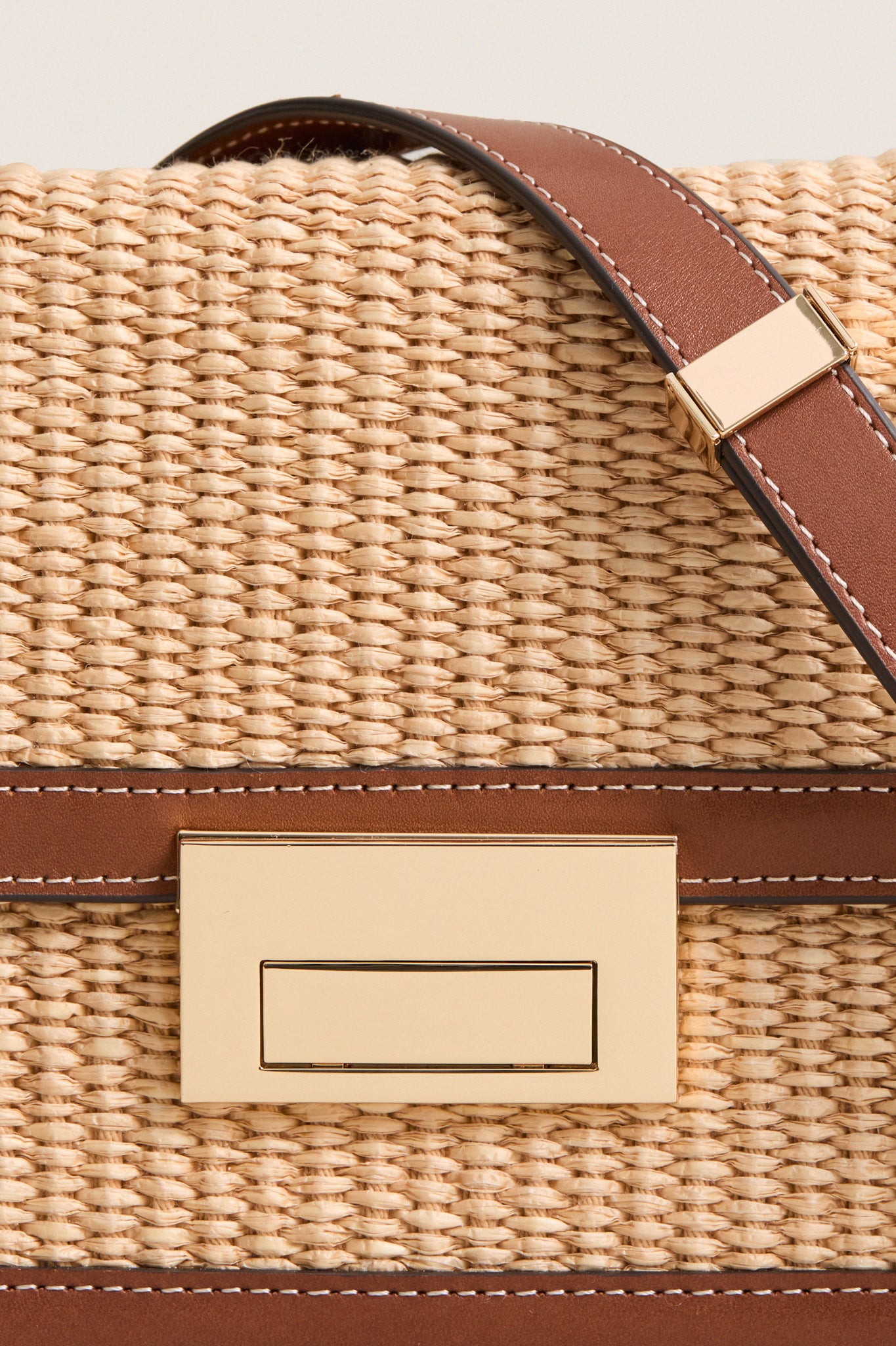 Natural Straw Desi Crossbody Bag