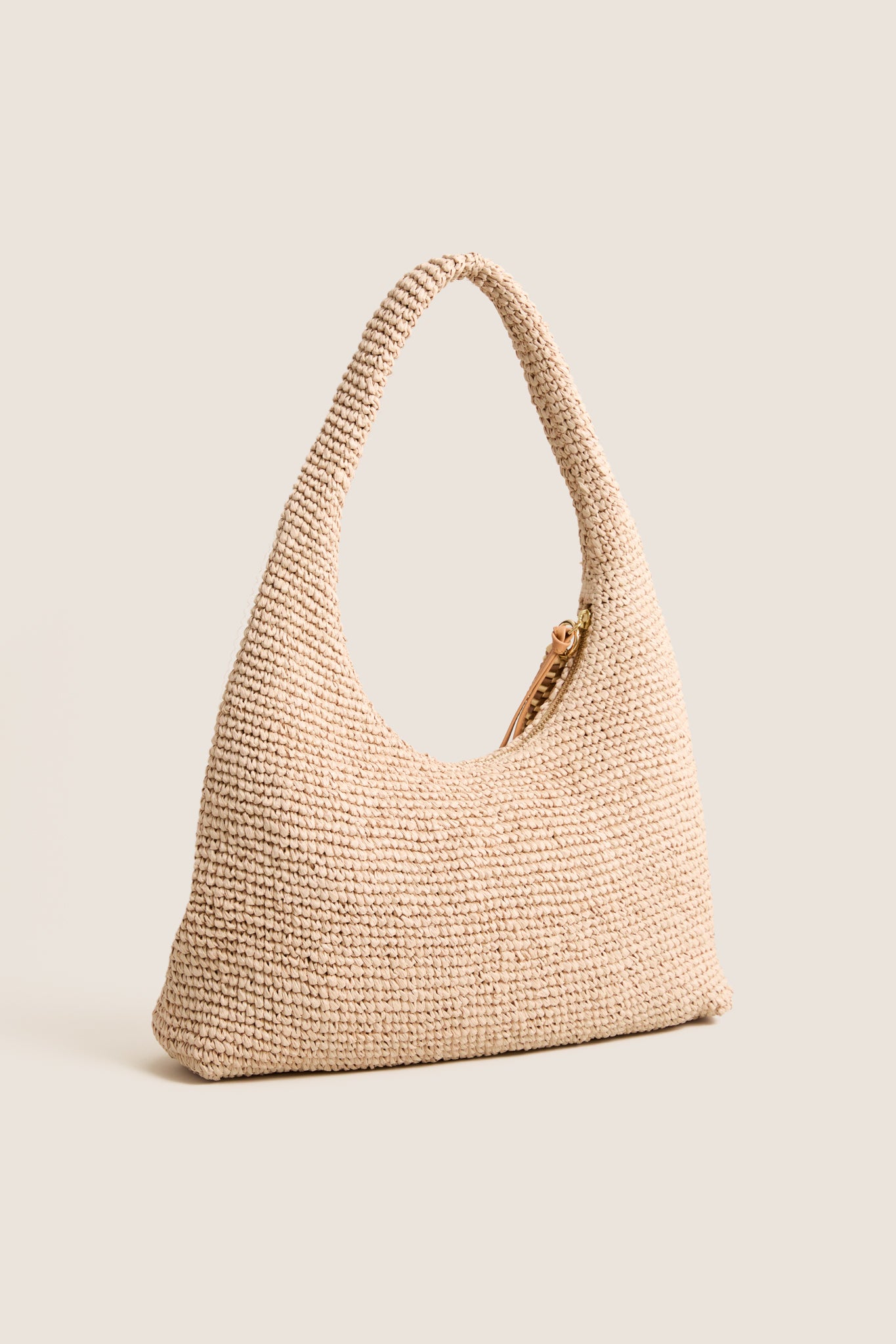 Natural Crochet Raffia Willow Tote Bag