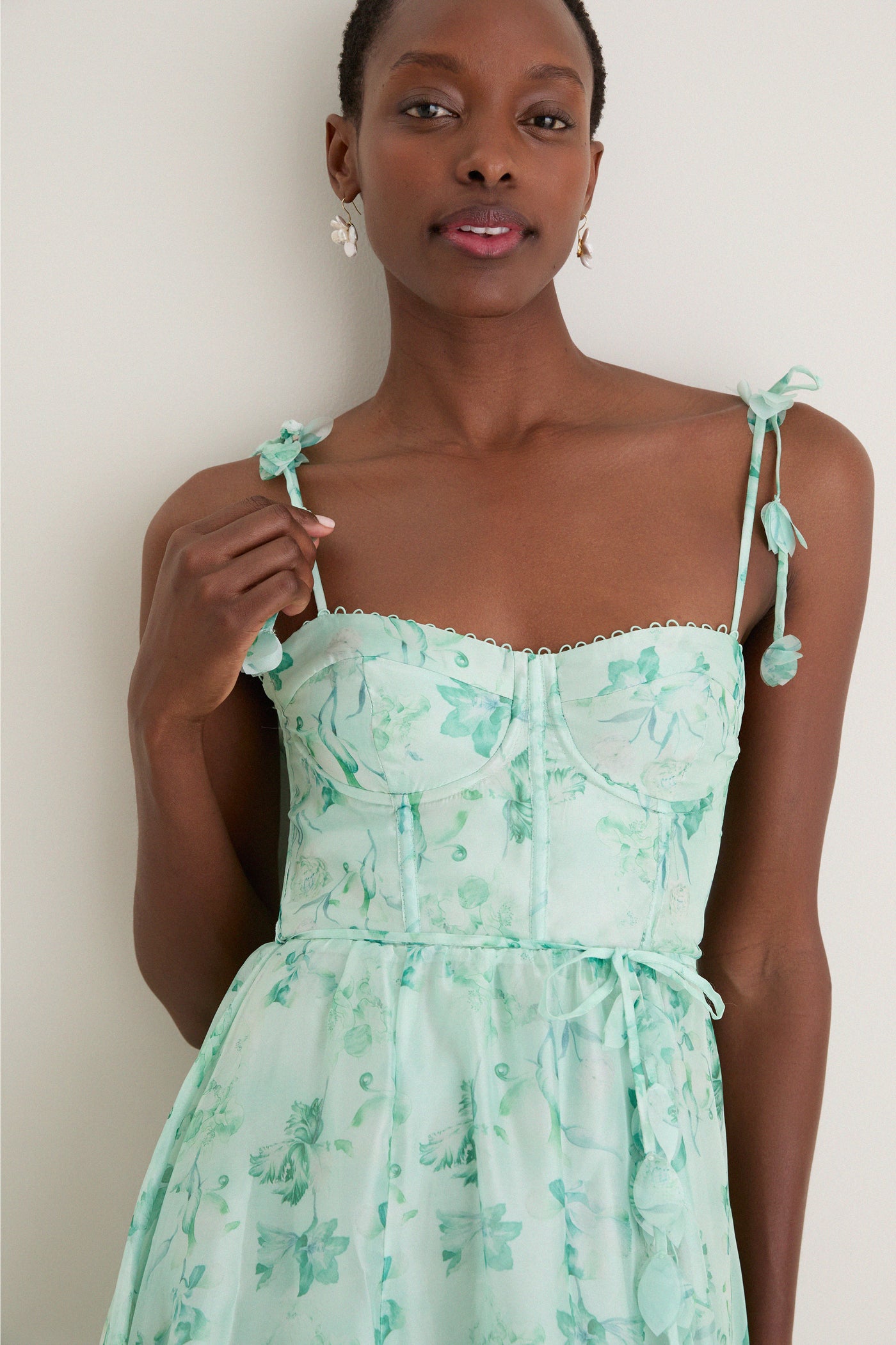 Green Floral Halcyon Midi Dress | ASTR The Label Green Floral Halcyon Midi Dress | ASTR The Label