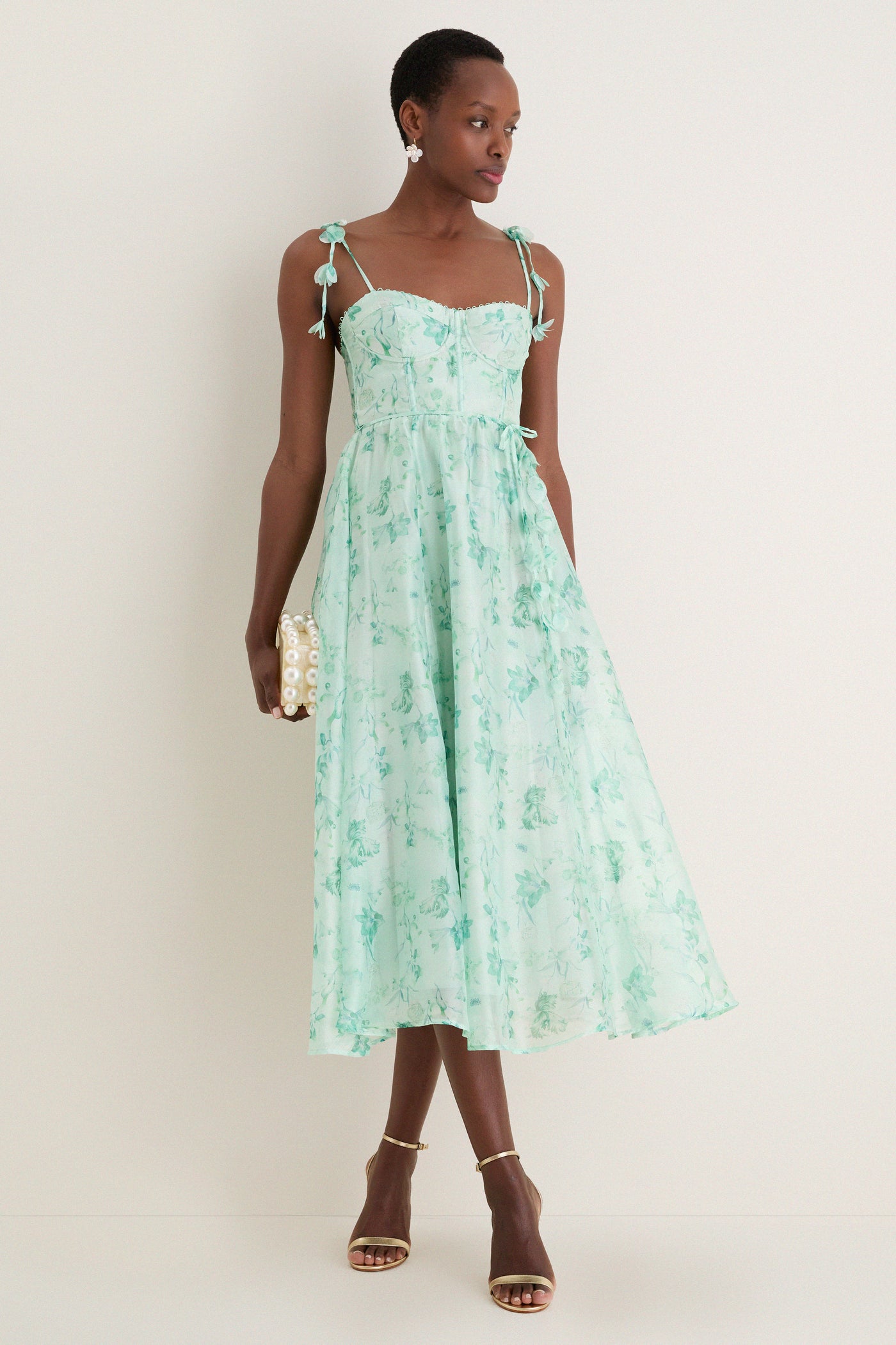 Green Floral Halcyon Midi Dress | ASTR The Label Green Floral Halcyon Midi Dress | ASTR The Label
