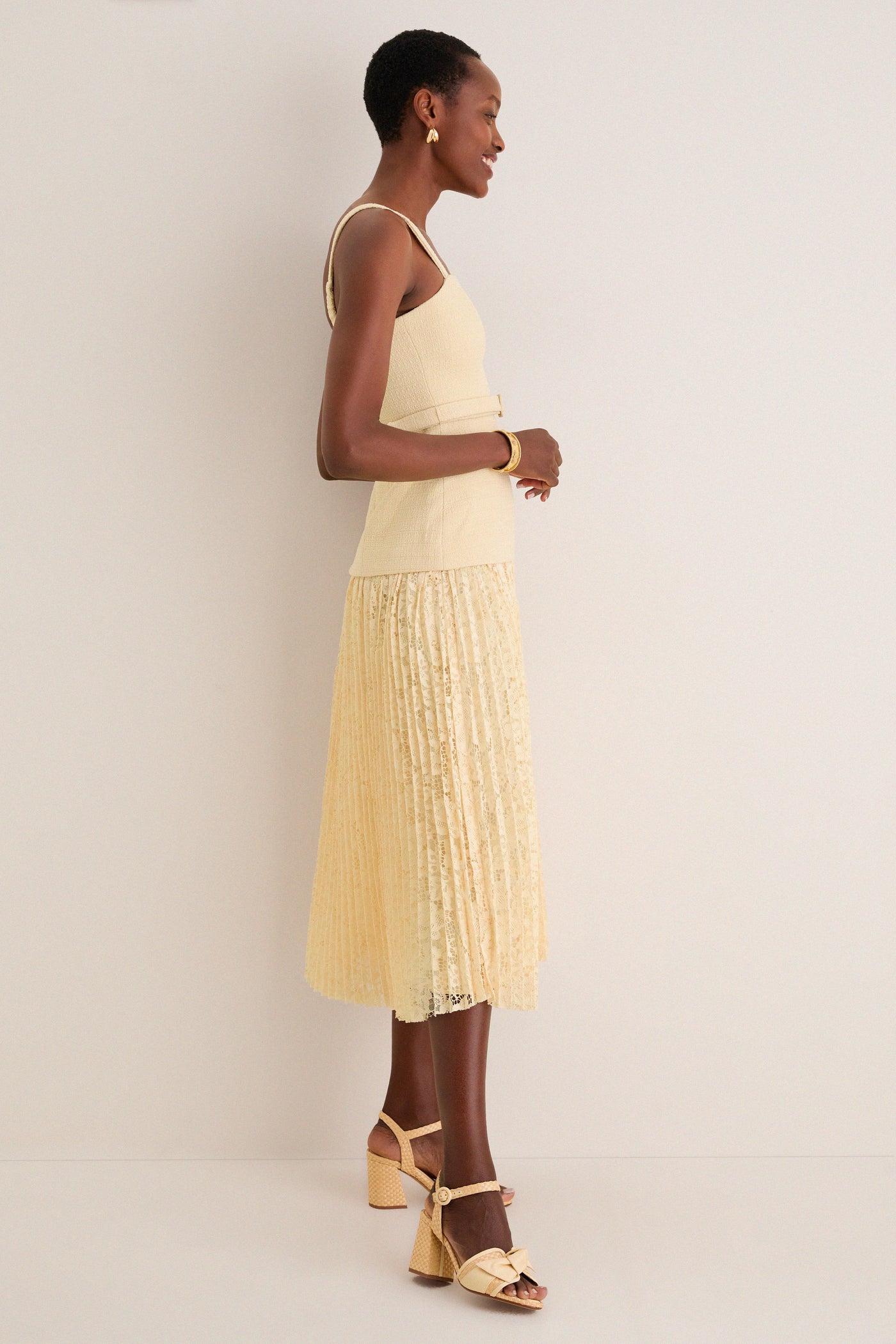 Yellow Caitlin Midi Dress