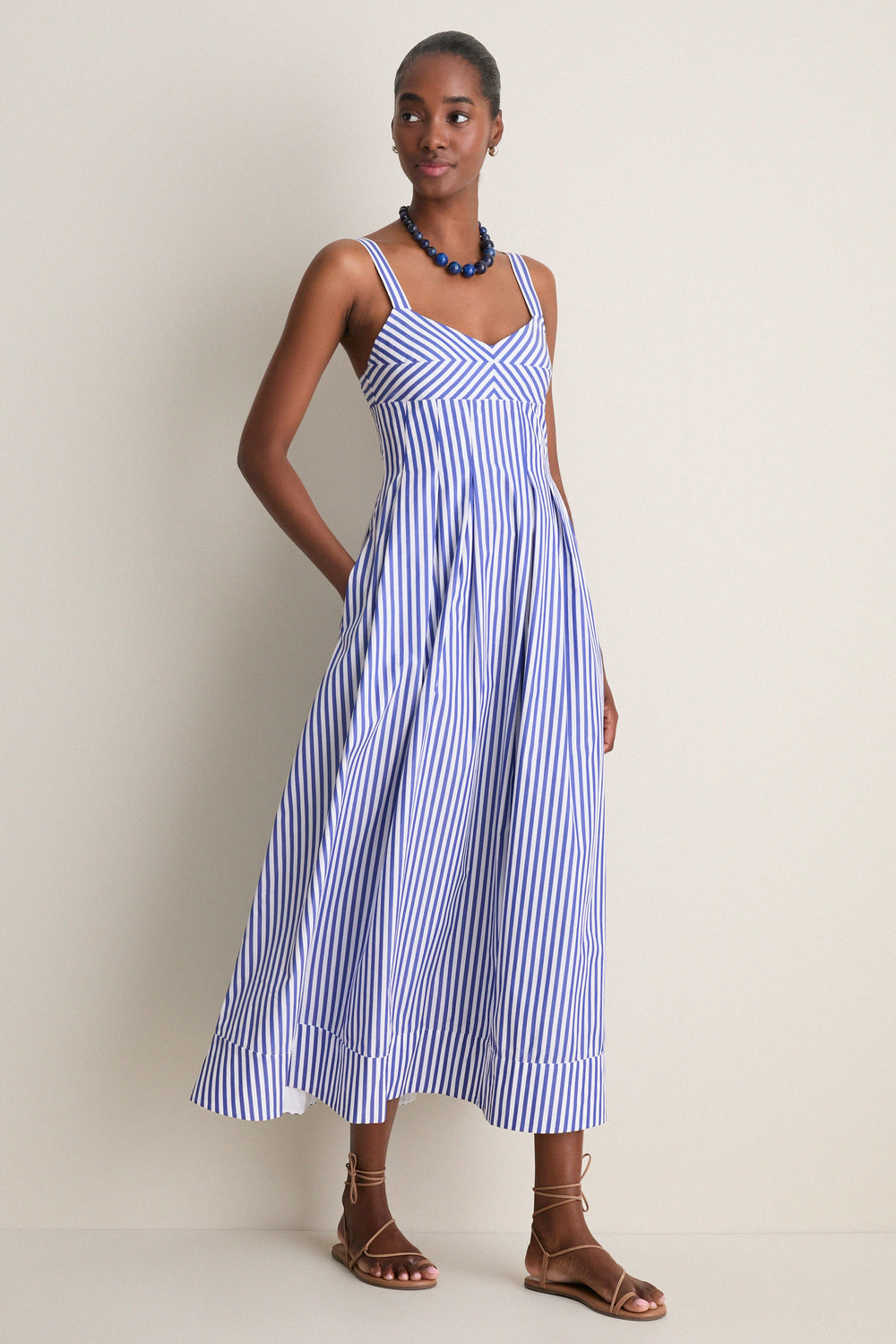Cobalt and White Madeline Dress | La Ligne Cobalt and White Madeline Dress | La Ligne