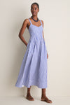 Cobalt and White Madeline Dress