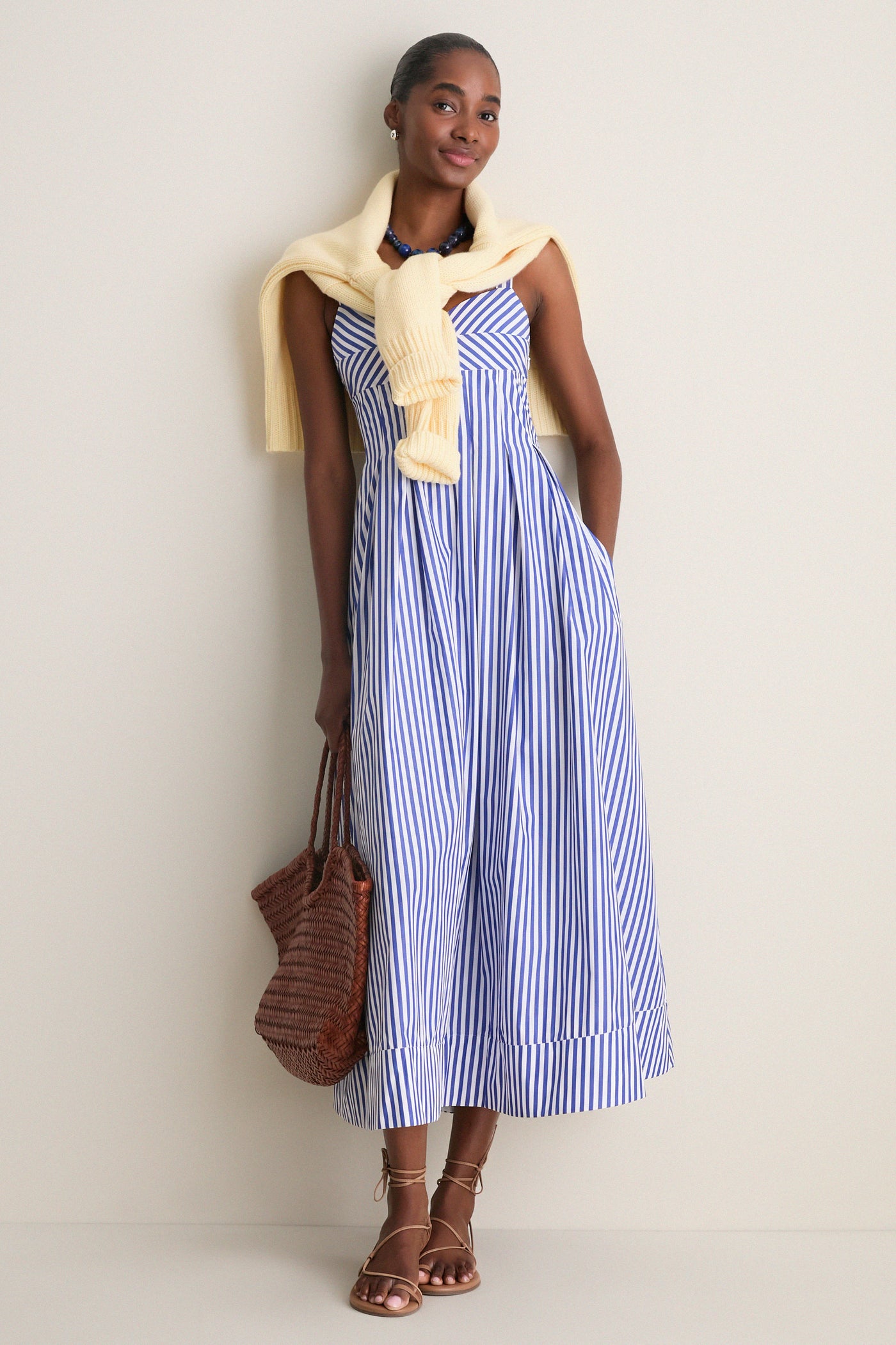 Cobalt and White Madeline Dress | La Ligne Cobalt and White Madeline Dress | La Ligne