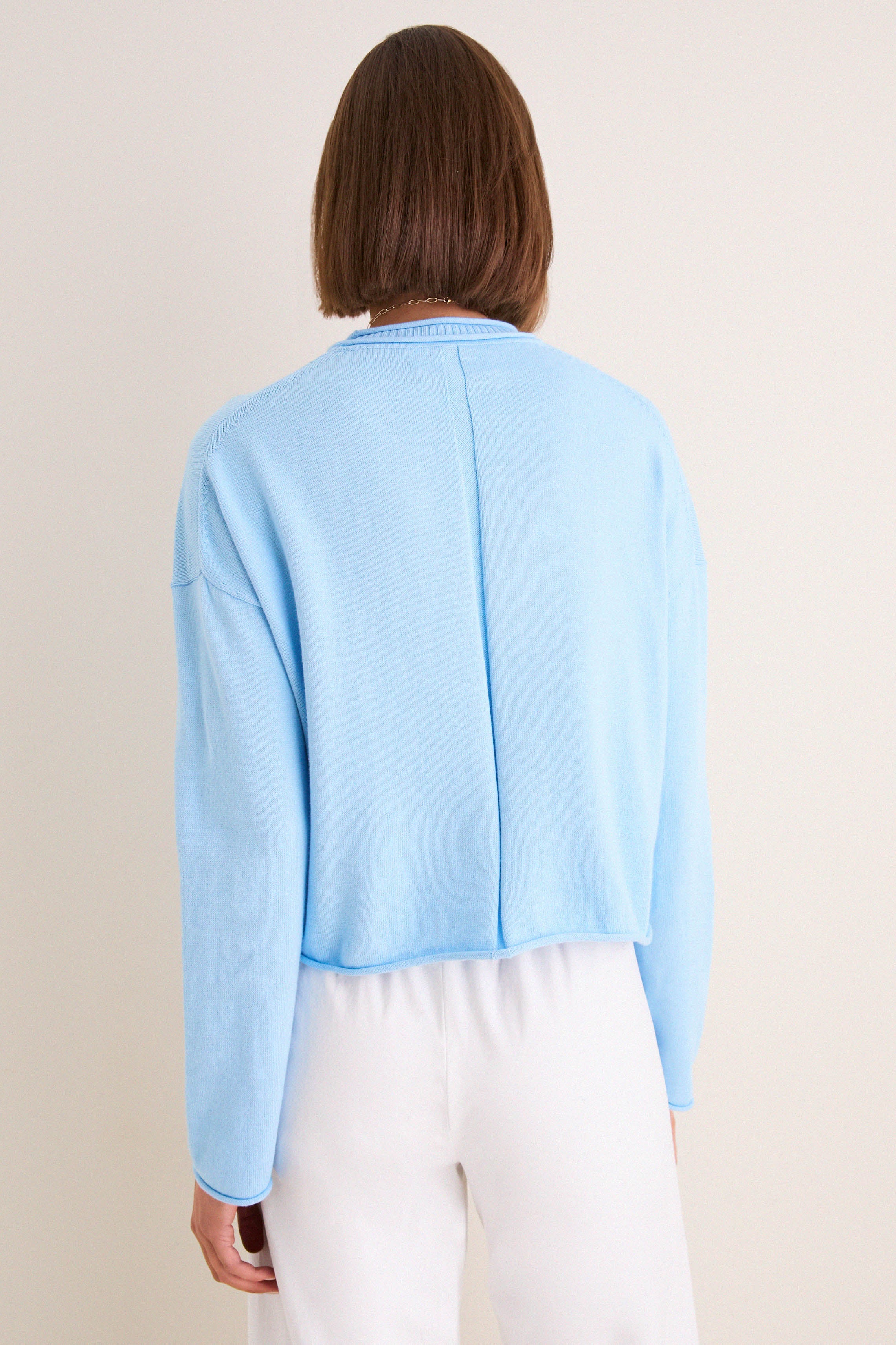 Light Blue Cotton Dominick Sweater