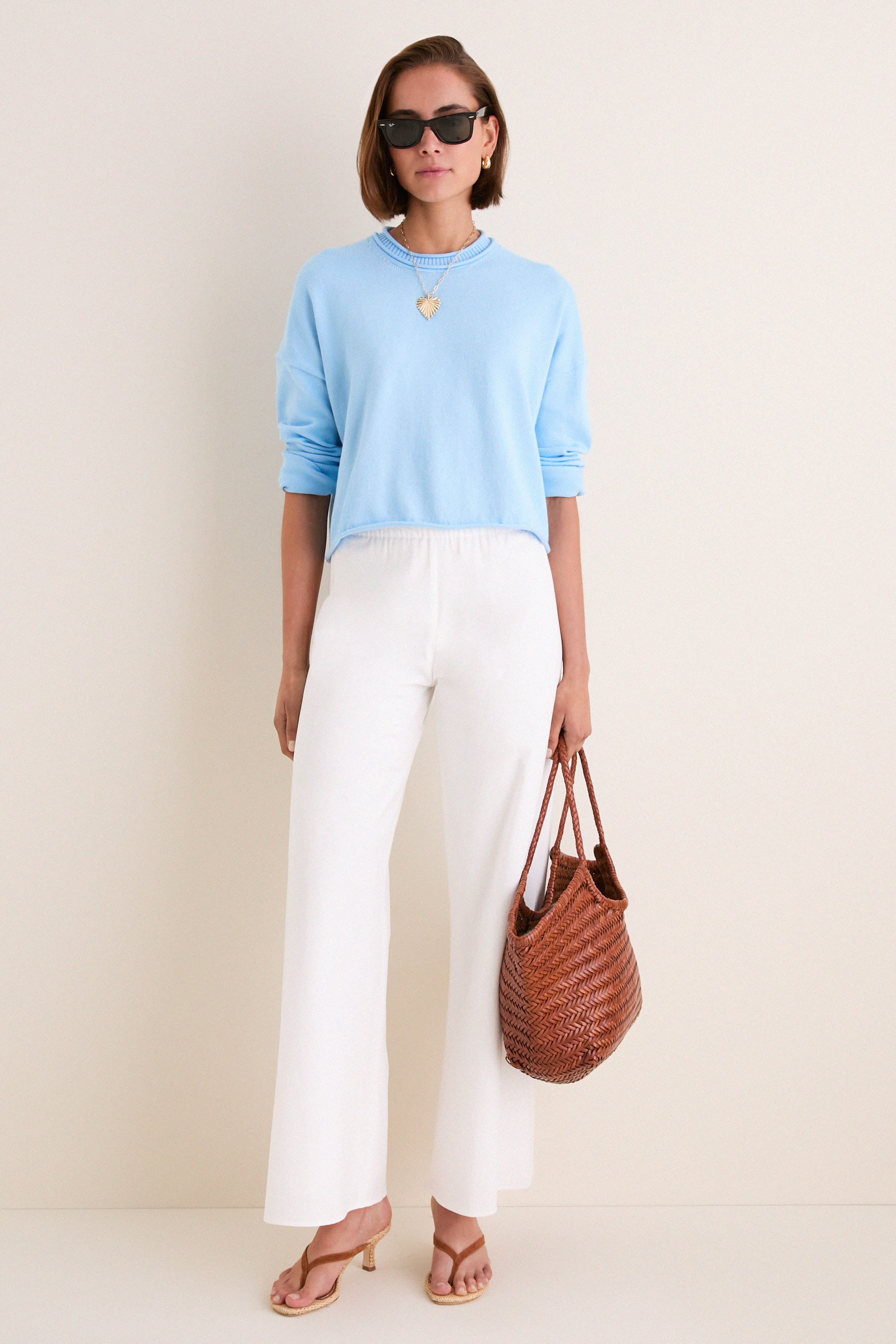 Light Blue Cotton Dominick Sweater