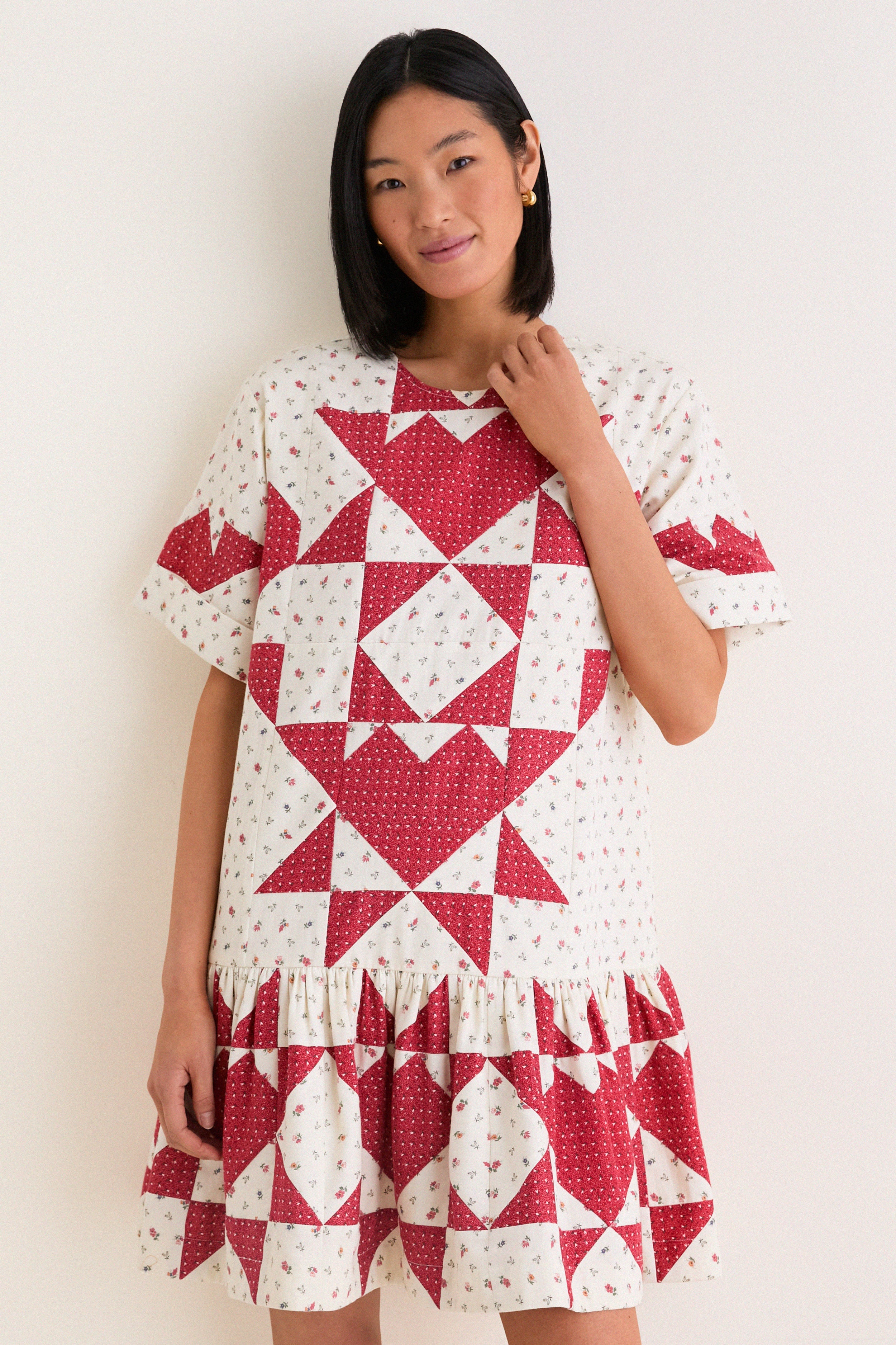 Multi Dorothy Patchwork T-Shirt Dress