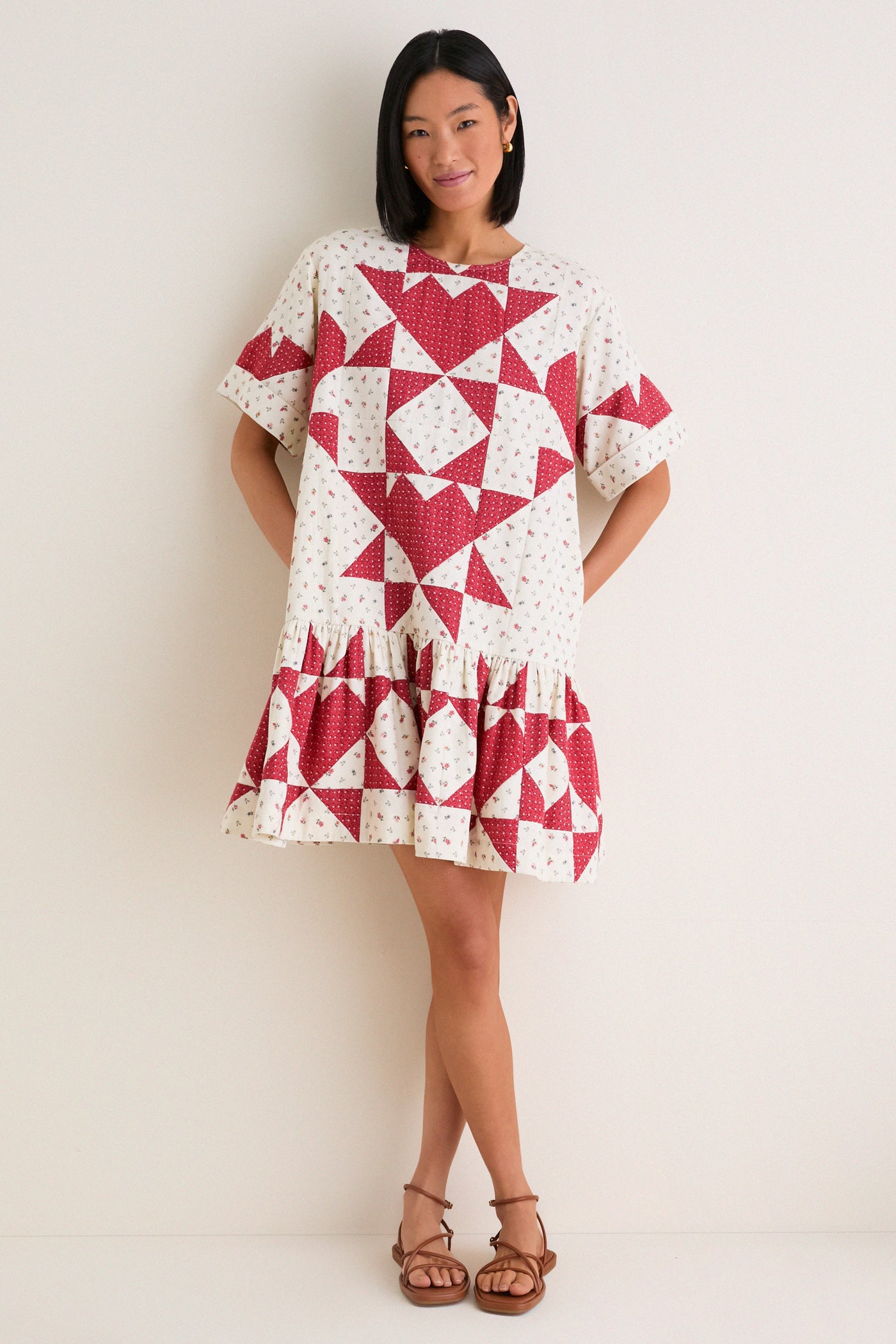 Multi Dorothy Patchwork T-Shirt Dress